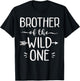 Brother Of The Wild One Shirt Funny 1st Birthday Safari Gift T-Shirt - T-Shirt | Black