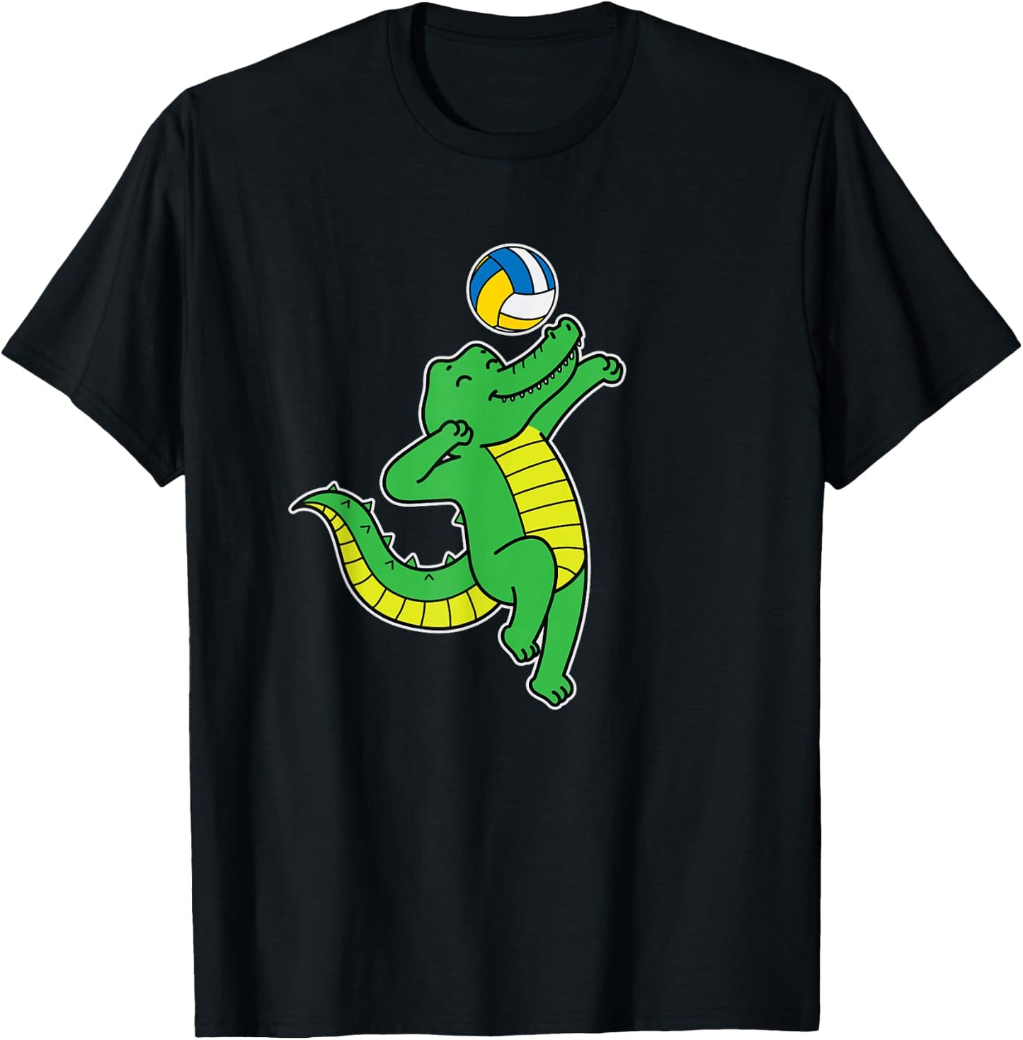 Crocodile plays Volleyball T-Shirt - T-Shirt | Black