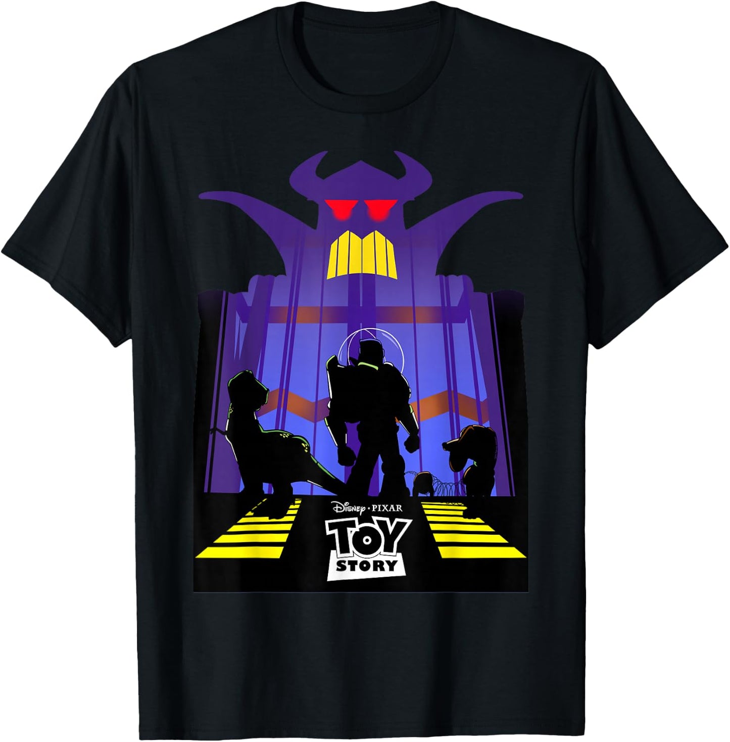 Disney Pixar Toy Story Evil Emperor Zurg Silhouette Poster T-Shirt - T-Shirt | Black