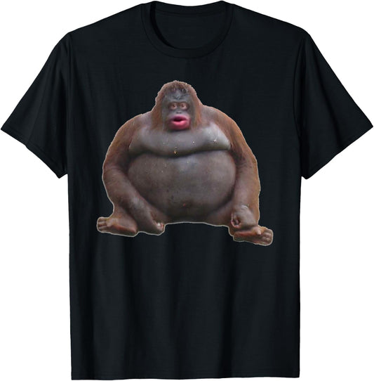 Uh Oh Stinky Poop Dank Memes Le Monke Orangutan T-Shirt - T-Shirt | Black