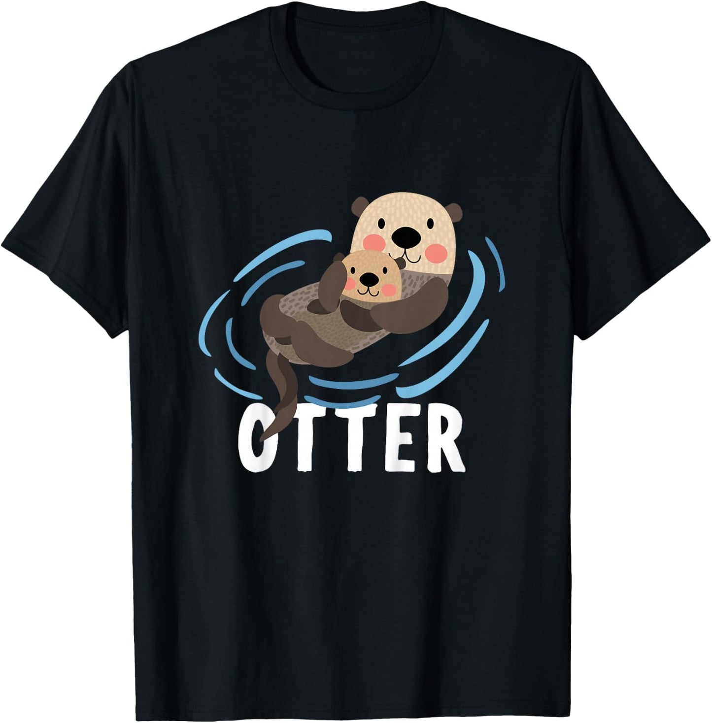 Kids Otter Shirt for Boys Or Girls | Cute Otter Gift T-Shirt - T-Shirt | Black