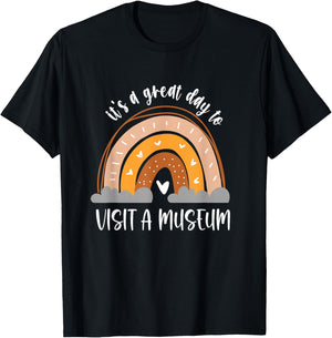 Museum Nerd Boho Kids Heart Rainbow T-Shirt - T-Shirt | Black