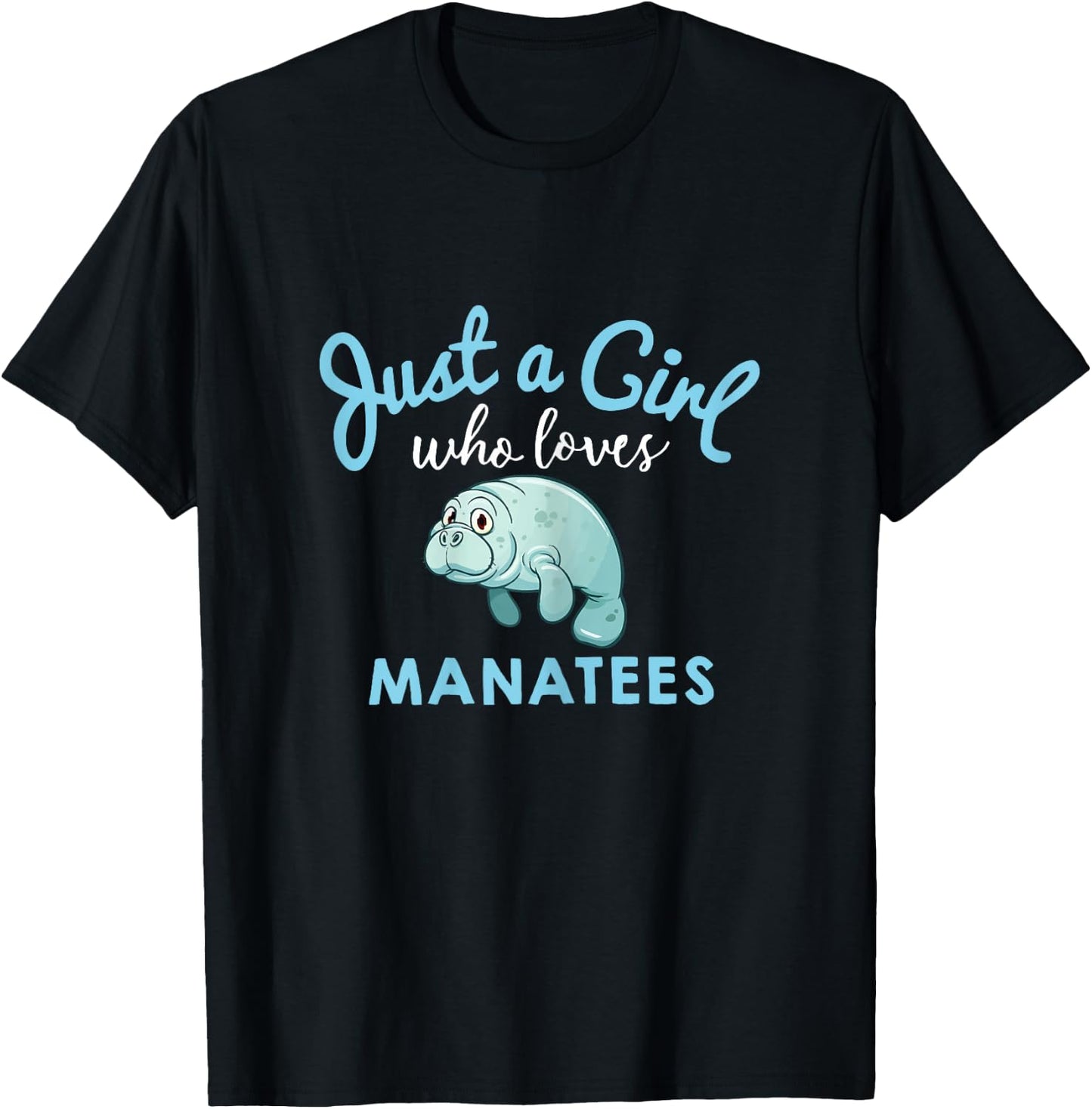 Manatee & Girls T-Shirt - T-Shirt | Black