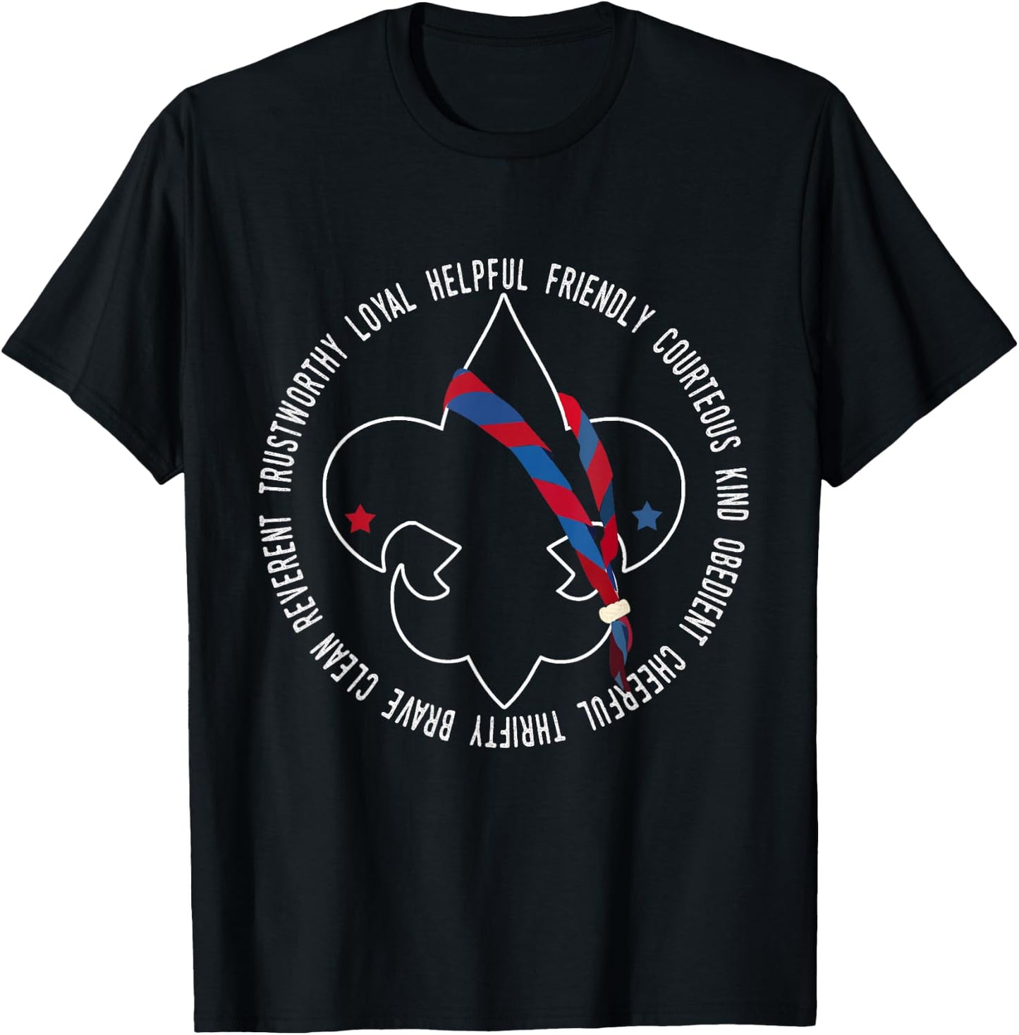 US America Flag Scouting Law for kids T-Shirt - T-Shirt | Black