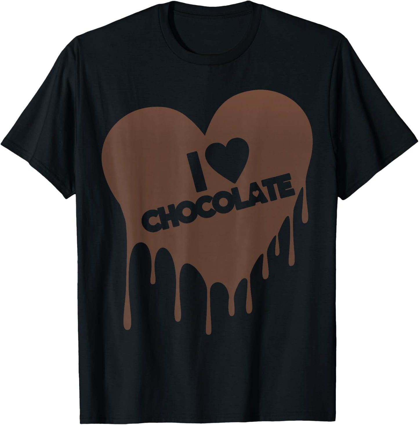 I Love Chocolate - Candy Heart Lover Shirt T-Shirt - T-Shirt | Black