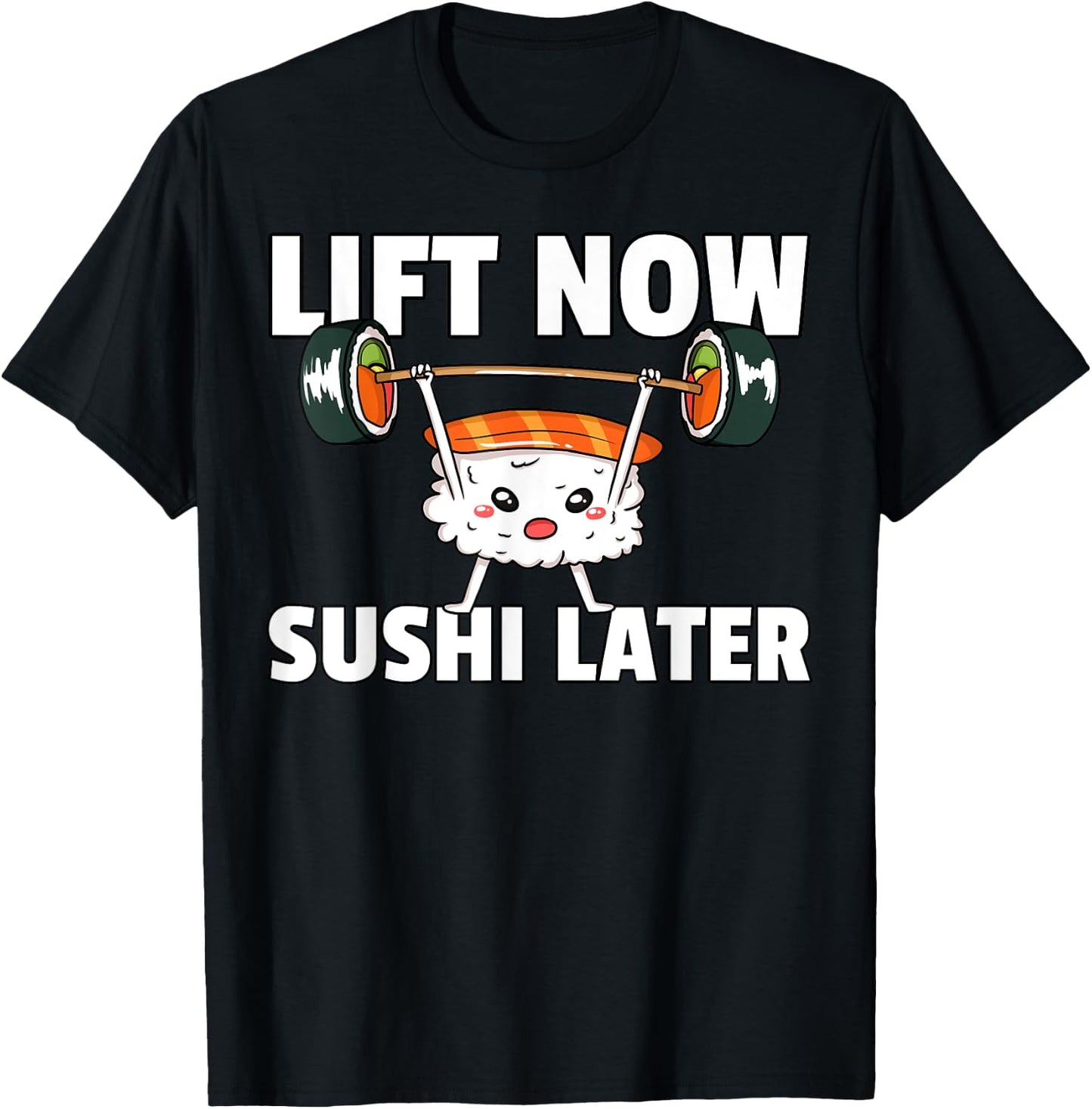 Sushi Weight Lifting Fitness Workout Training Gym T-Shirt - T-Shirt | Black