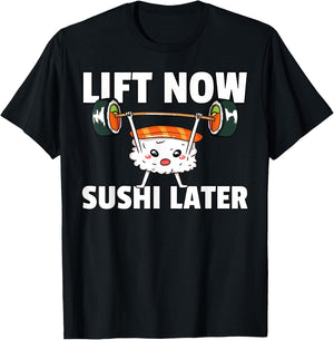 Sushi Weight Lifting Fitness Workout Training Gym T-Shirt - T-Shirt | Black