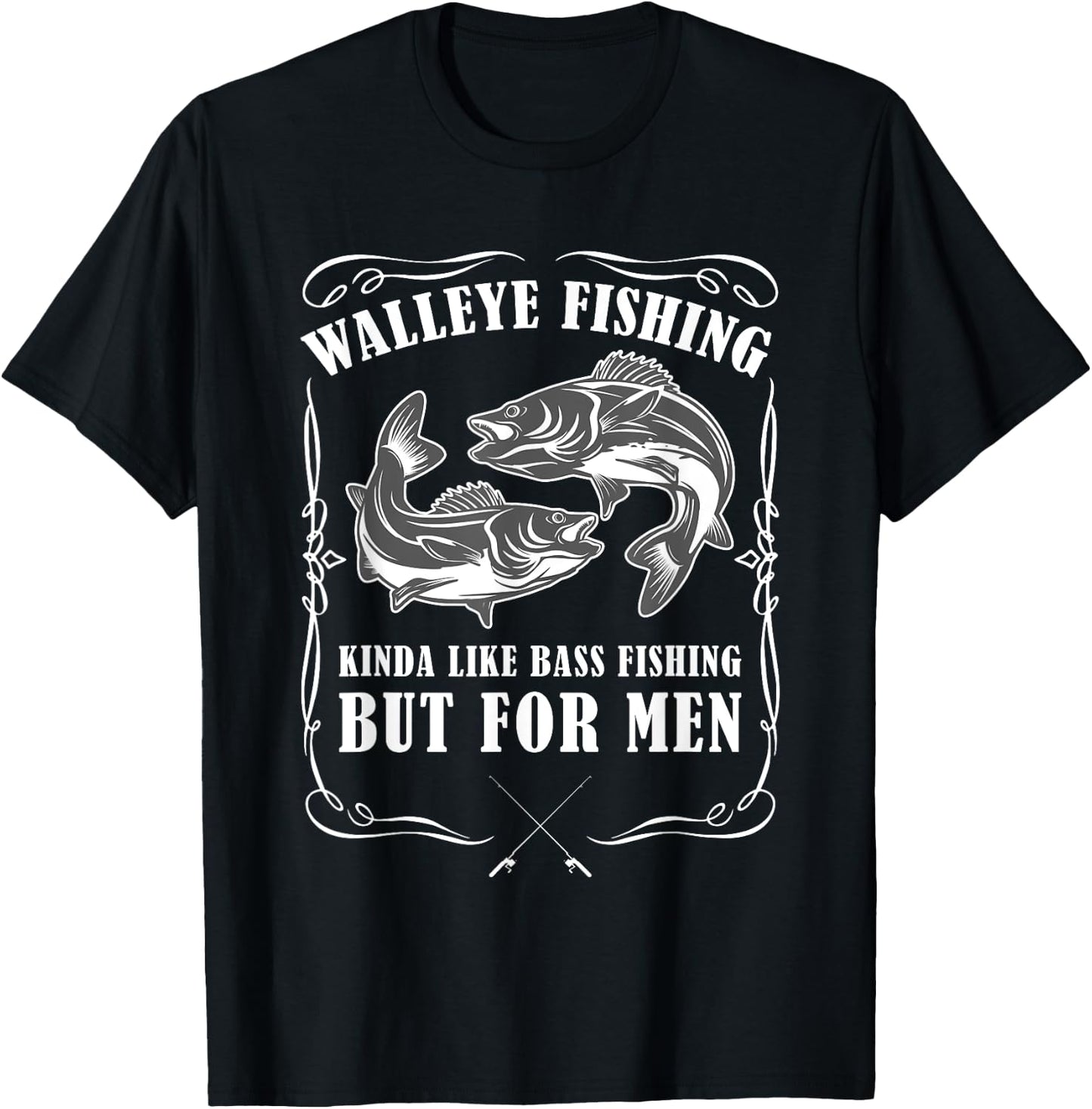 Walleye Fishing Funny Fishing T-Shirt - T-Shirt | Black