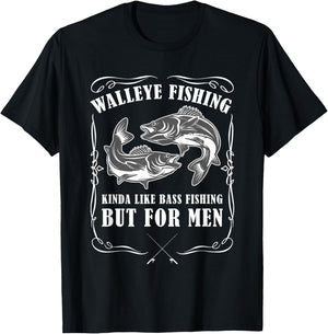 Walleye Fishing Funny Fishing T-Shirt - T-Shirt | Black
