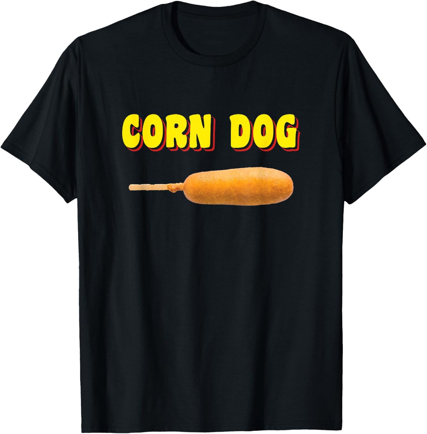 Corn Dog , Carnival Style T-Shirt - T-Shirt | Black
