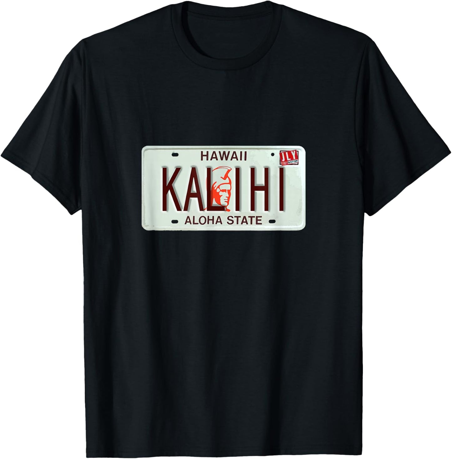 KALIHI Vintage Hawaii License Plate T-Shirt - T-Shirt | Black