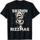 Skibidi Rizzmas Funny Toilet Santa White Elephant Christmas T-Shirt - T-Shirt | Black