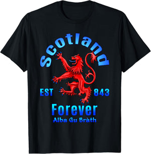 Scotland Forever Est 843 Alba Gu Brath T-Shirt - T-Shirt | Black