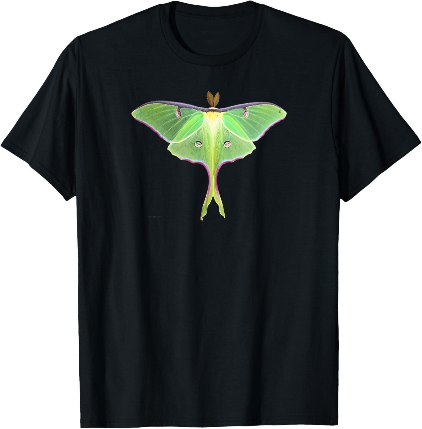 Luna Moth Beautiful Nature Butterfly Gift Lg T-Shirt - T-Shirt | Black