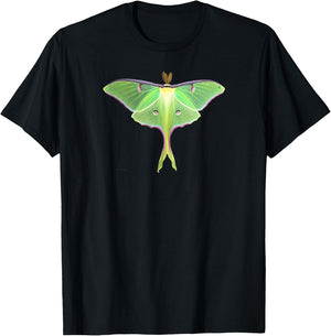 Luna Moth Beautiful Nature Butterfly Gift Lg T-Shirt - T-Shirt | Black