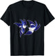 Classic Blue Willow Bird Design T-Shirt - T-Shirt | Black