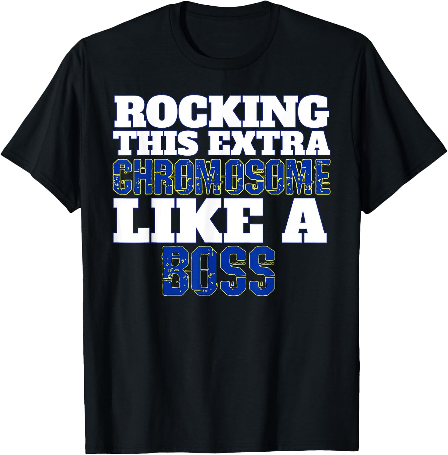 Down Syndrome Awareness Shirts Rocking Like A Boss T-Shirt - T-Shirt | Black