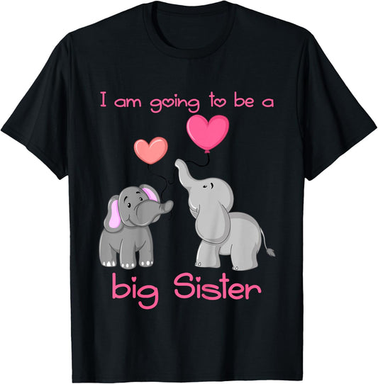 I am going to be a big sister T-Shirt - T-Shirt | Black