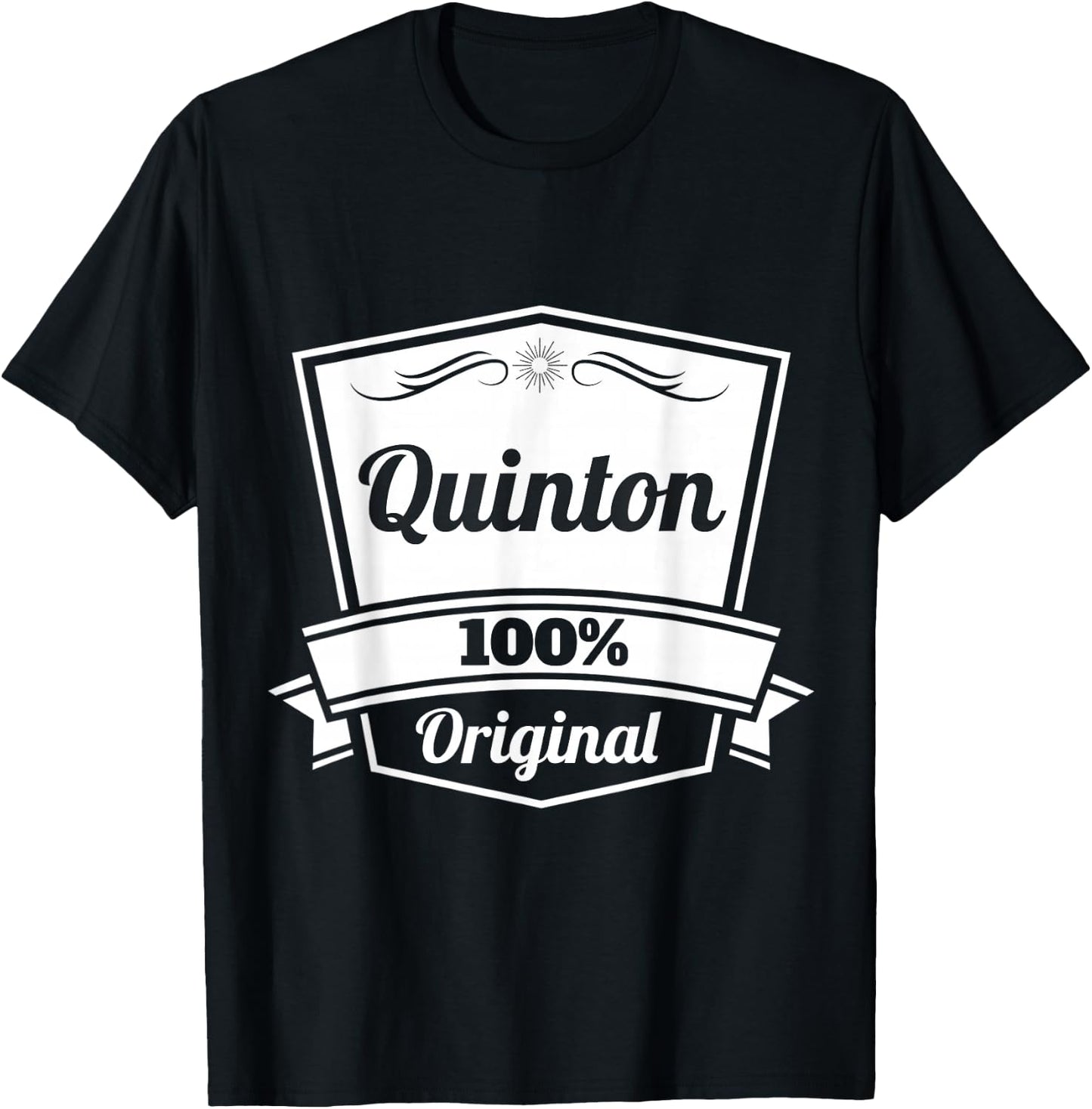 Quinton Gift Shirt / Quinton Personalized Name Birthday T-Shirt - T-Shirt | Black