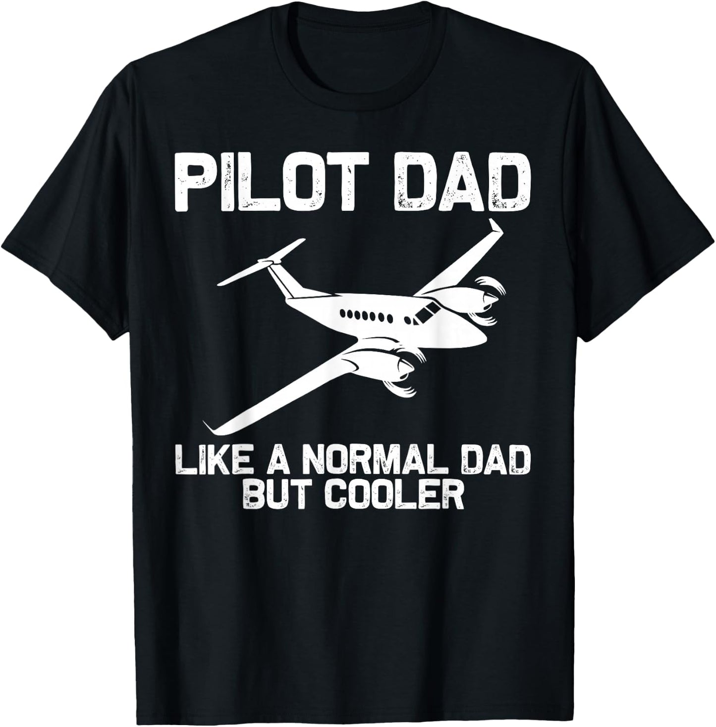 Funny Pilot Dad Art Father Aviation Airplane Pilot T-Shirt - T-Shirt | Black