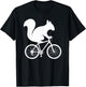 Squirrel Riding Bike MTB Cycling T-Shirt - T-Shirt | Black