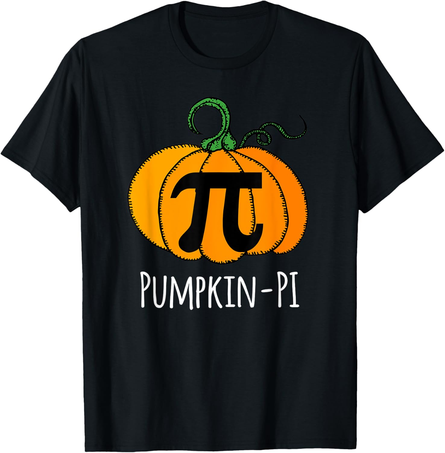 Funny Pumpkin Pi Halloween Costume Math Day Orange T-Shirt - T-Shirt | Black