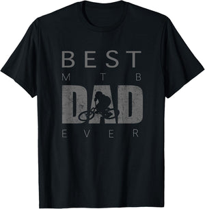Best MTB Dad Ever Mountain Bike Shirt - Vintage MTB T Shirt T-Shirt - T-Shirt | Black