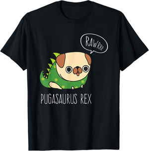 Pug Halloween Pugasaurus Rex Pug Dog Costume T-Shirt - T-Shirt | Black