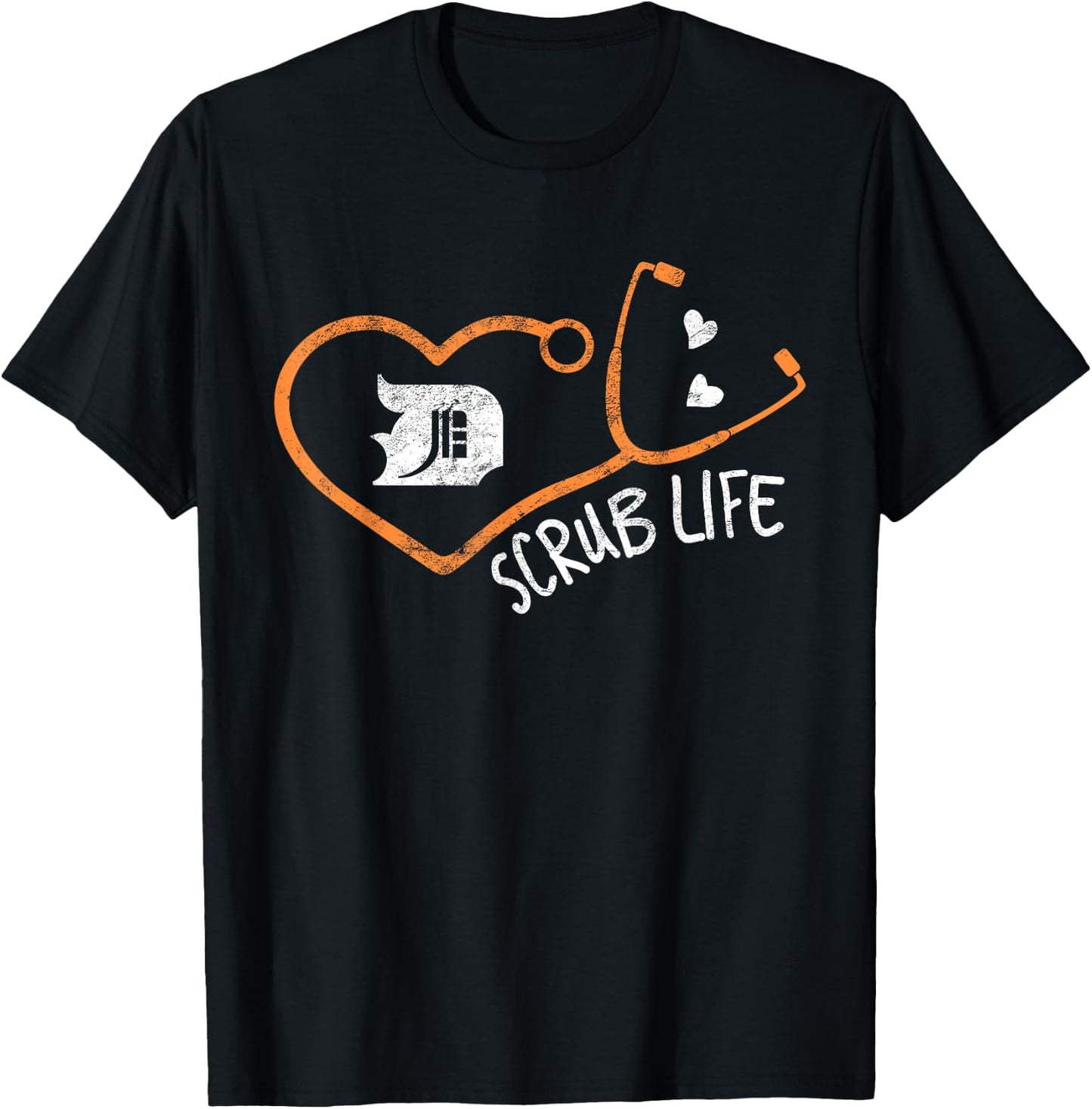 Scrub Life Detroit Michigan Nurse Medical Professional Gift T-Shirt - T-Shirt | Black