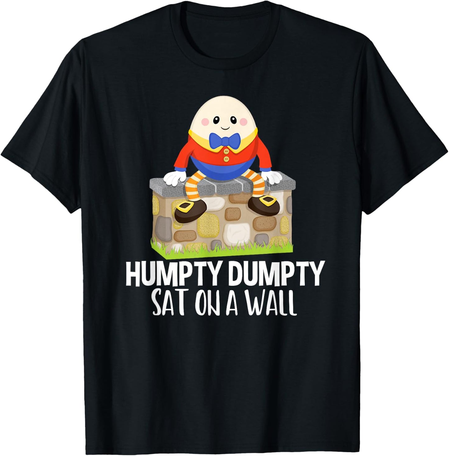 Humpty Dumpty Kids Nursery Rhyme T-Shirt - T-Shirt | Black