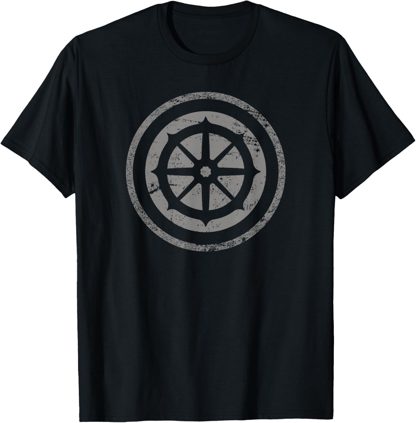 Vintage Dharmachakra Shirt, Buddhist Shirt & Women T-Shirt - T-Shirt | Black