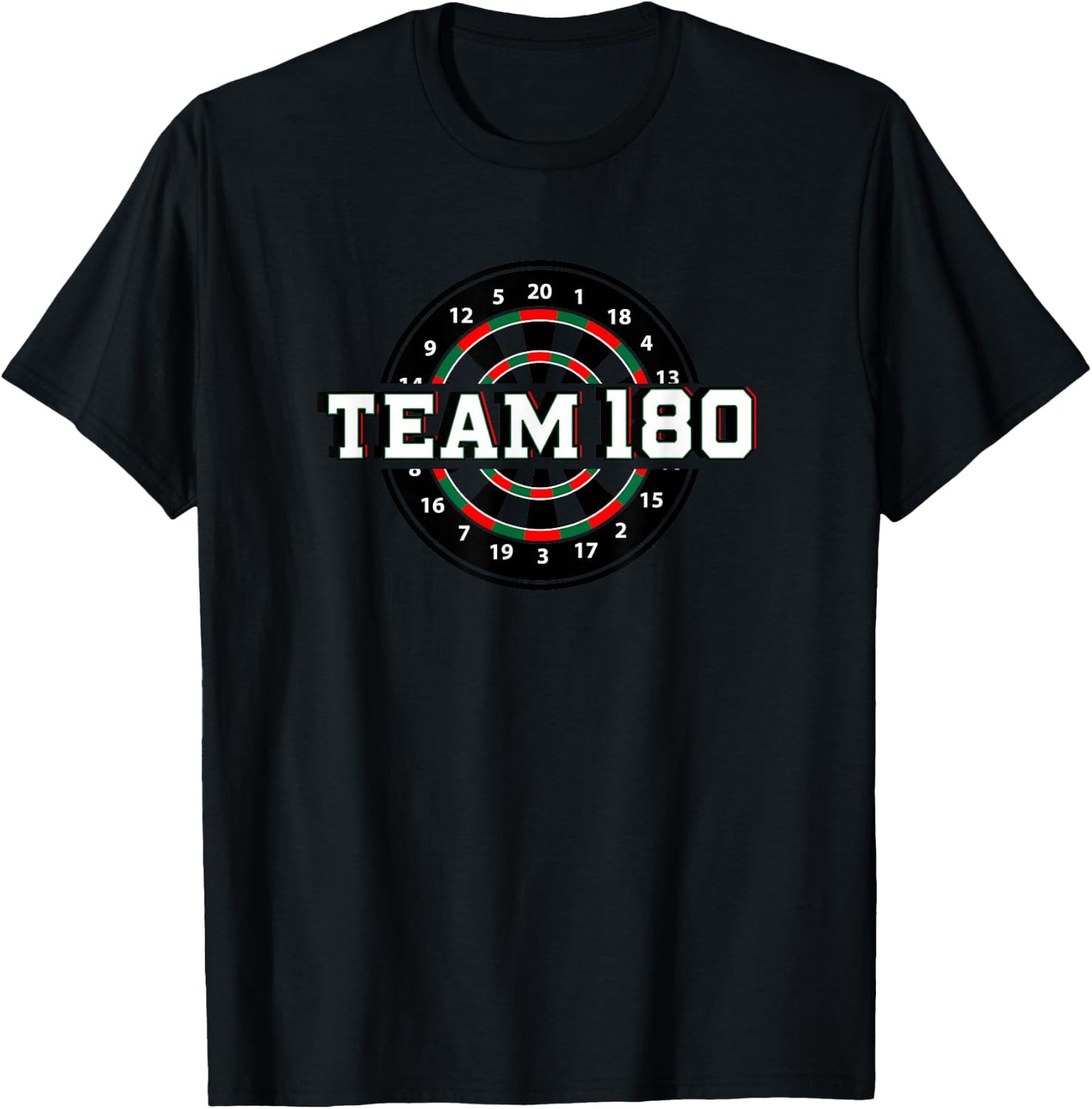 Darts Team 180 Dartboard Teammate Dart Player Gift T-Shirt - T-Shirt | Black