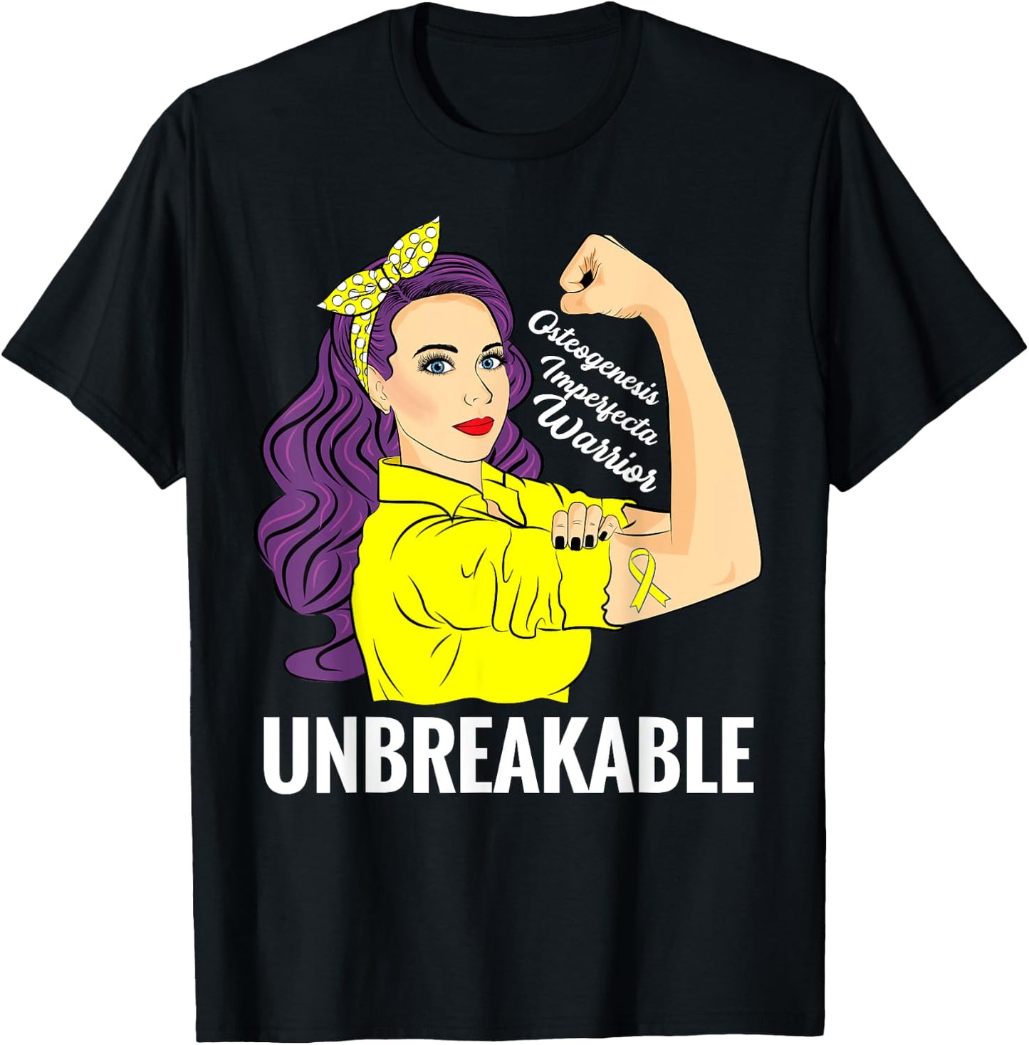 Osteogenesis Imperfecta Wishbone Day Awareness T-Shirt - T-Shirt | Black