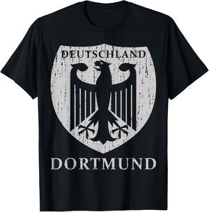 Germany Deutschland Dortmund - Black, , Short Sleeve, Dortmund Fan , Small T-Shirt - T-Shirt | Black