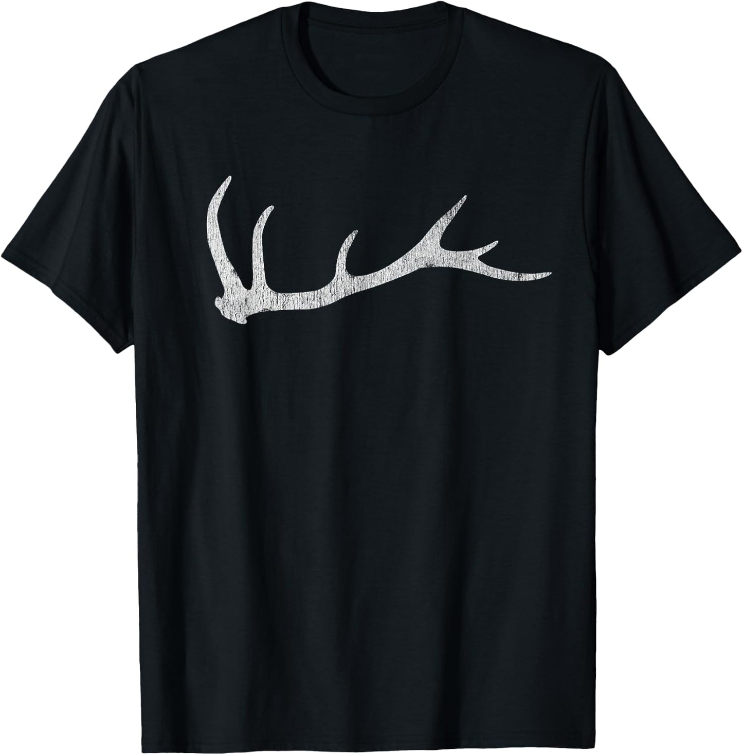 Elk Shed 6 Point Antler Rack Hunting T-Shirt - T-Shirt | Black