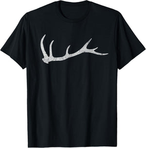 Elk Shed 6 Point Antler Rack Hunting T-Shirt - T-Shirt | Black