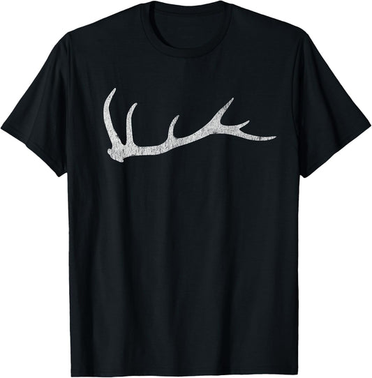 Elk Shed 6 Point Antler Rack Hunting T-Shirt - T-Shirt | Black