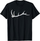 Elk Shed 6 Point Antler Rack Hunting T-Shirt - T-Shirt | Black