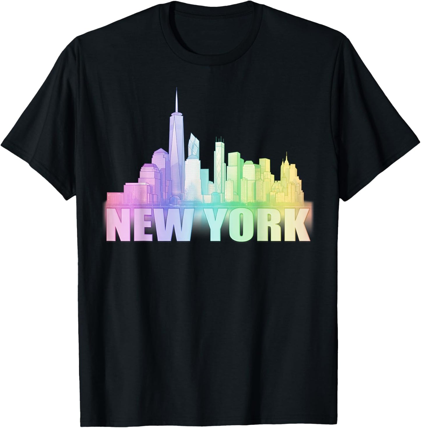 NYC New York City Skyline Souvenir Liberty Tower T-Shirt - T-Shirt | Black