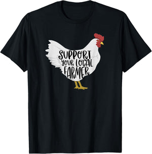 Support Your Local Farmer T-Shirt - T-Shirt | Black