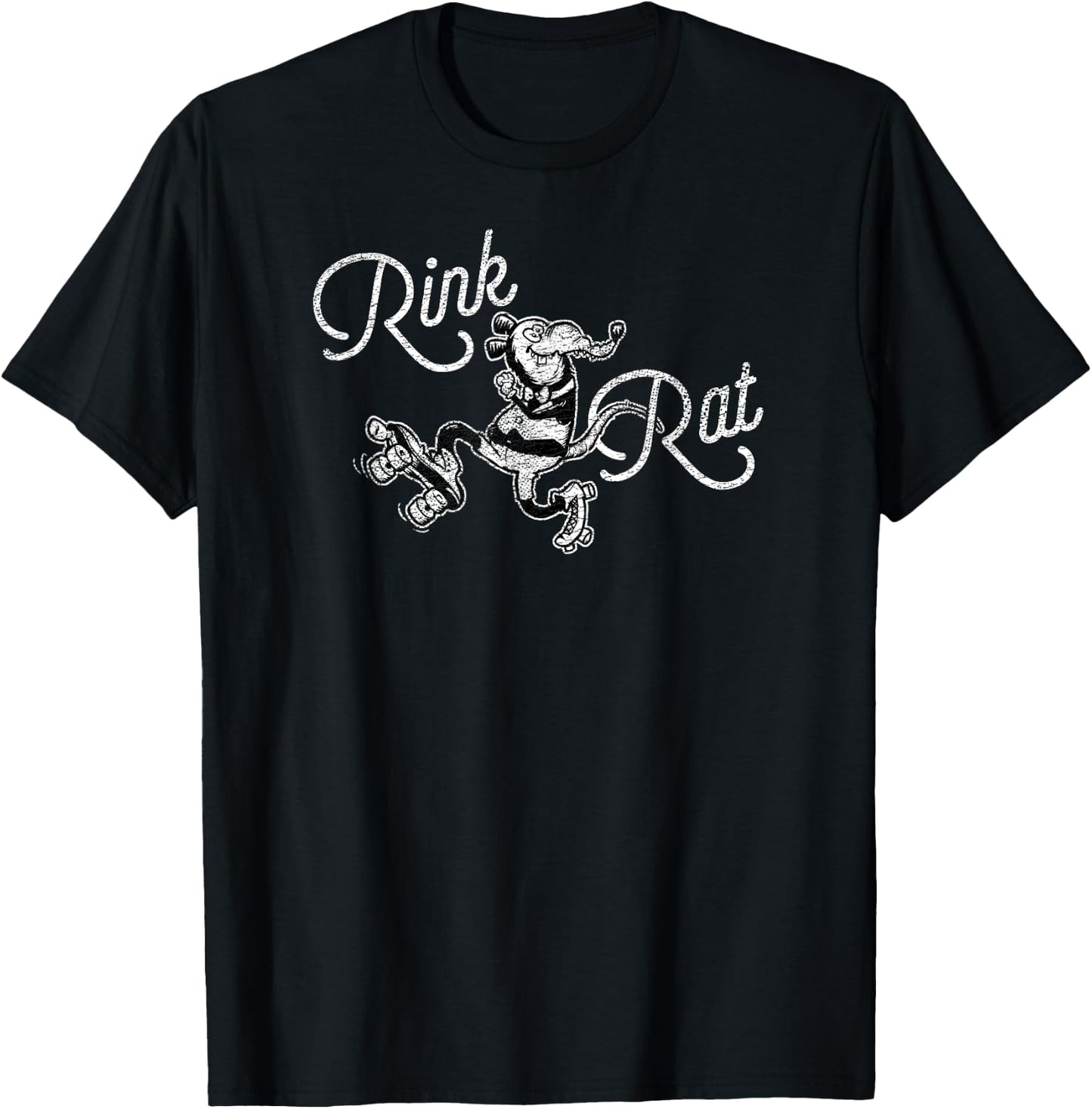 Roller-Skating Weird Rink Rat - Old School Skate T-Shirt - T-Shirt | Black