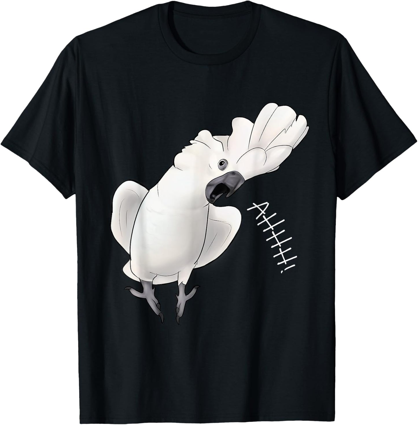 Screaming Cockatoo T-Shirt - T-Shirt | Black