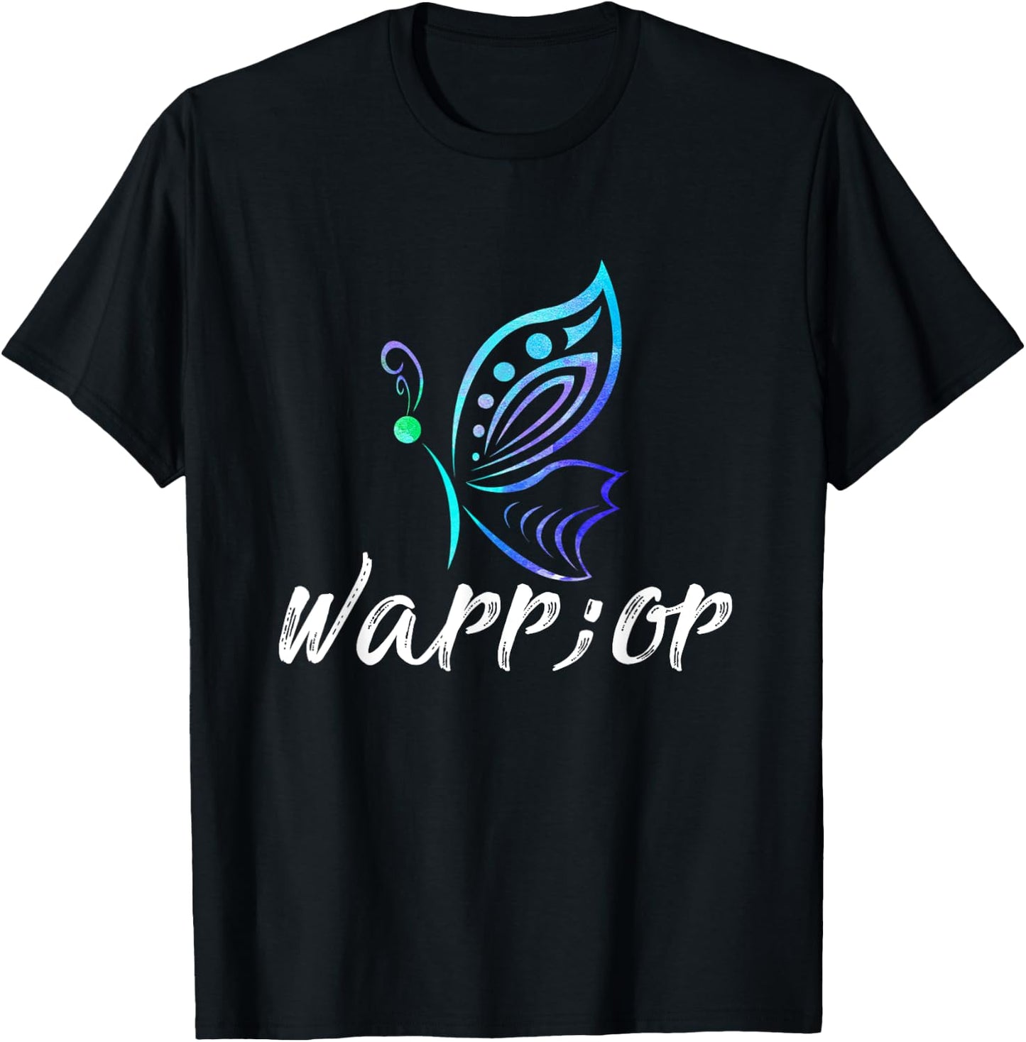 Semicolon Butterfly Shirt - Suicide Prevention Awareness T-Shirt - T-Shirt | Black