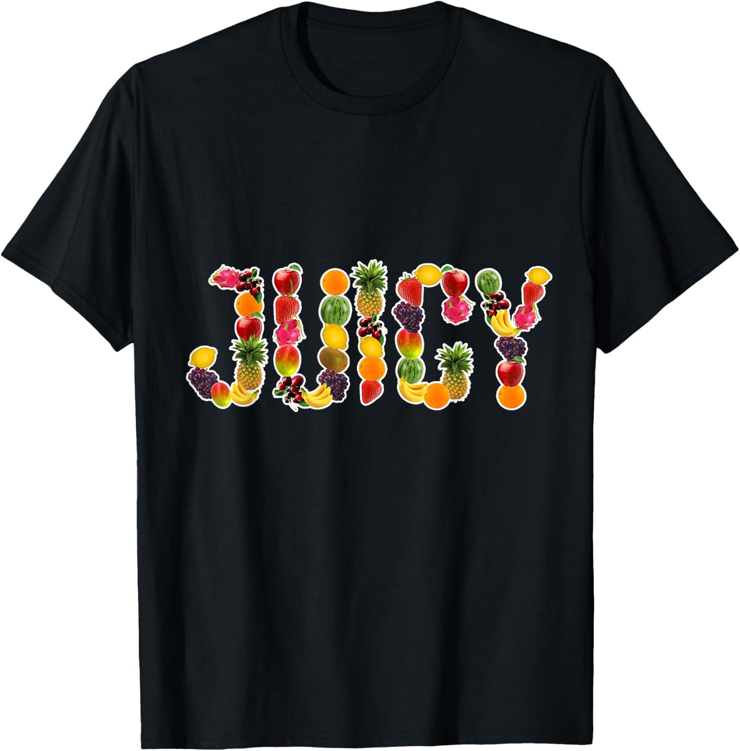 Fruit Aparrel & Outfits for Fruitarism Juicy Fruitarian Design Fruit Lover Black Small T-Shirt - T-Shirt | Black