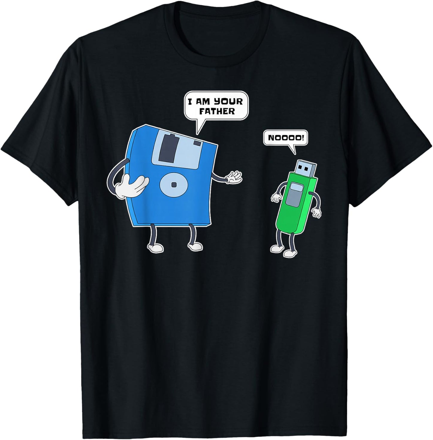 Computer Engineering I Father & Son Floppy Disk Engineer Short Sleeve T-Shirt - T-Shirt | Black