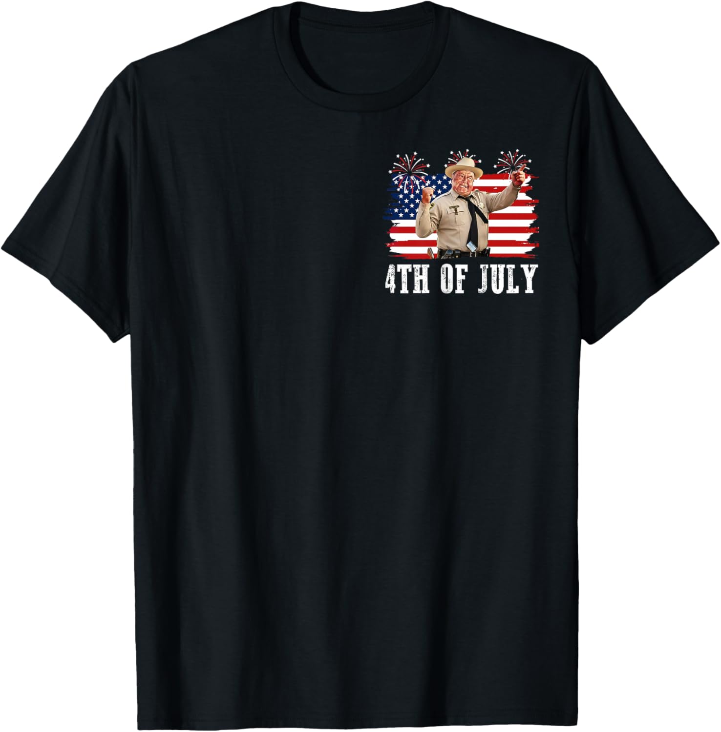 2 Sides Happy 4th of July to All You Sumbitches Patriotic T-Shirt - T-Shirt | Black