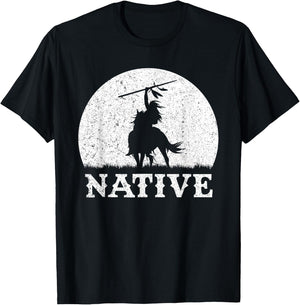 Northwest Native American Knight Pride Mountain Warrior T-Shirt - T-Shirt | Black