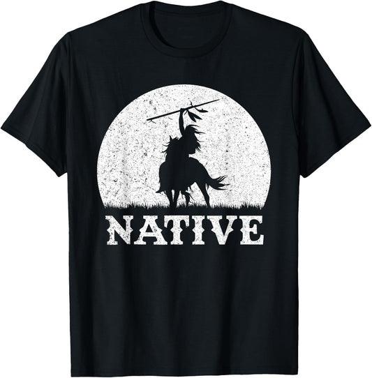 Northwest Native American Knight Pride Mountain Warrior T-Shirt - T-Shirt | Black