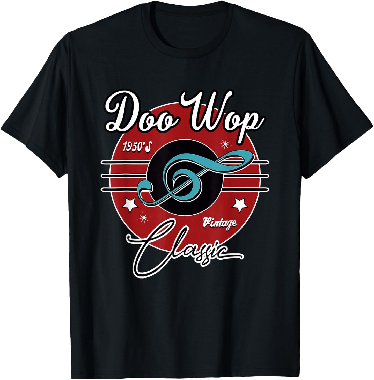 1950s Doo Wop Retro 50s Clothing Vintage Rockabilly T-Shirt - T-Shirt | Black