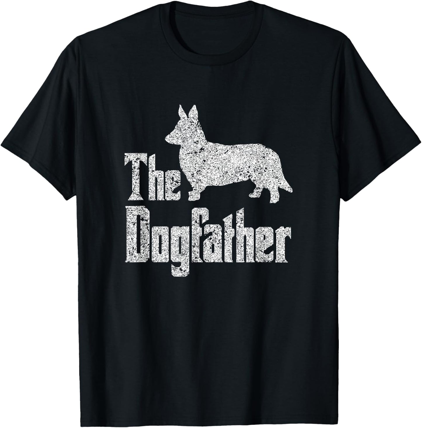 The Dogfather Cardigan Welsh Corgi funny dog gift Women Girls Kids T-Shirt - T-Shirt | Black